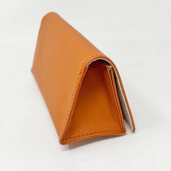 TORY BURCH Orange Genuine Sunglasses Eyeglasses Case Magnetic Close - Picture 5 of 5